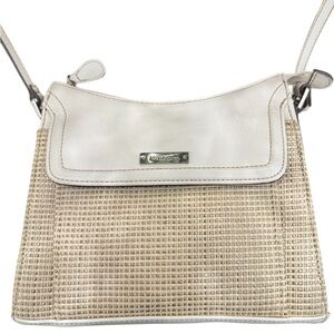 Liz Claiborne Woven Straw Crossbody Bag Purse